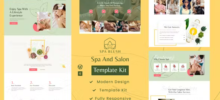 Spa Blush Beauty Massage Elementor Template kit