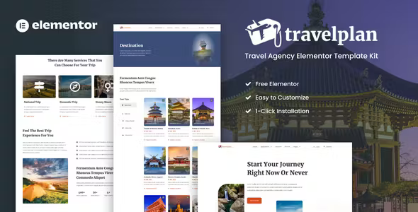 Travelplan Travel Elementor Template Kit
