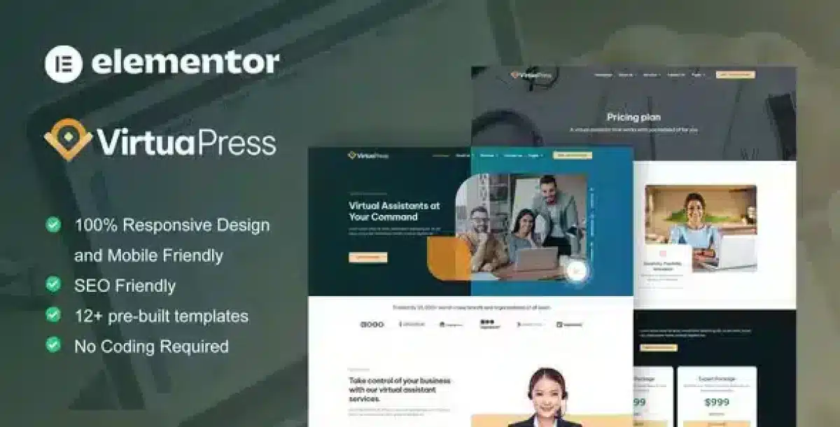 VirtuaPress Assistant Elementor Template Kit
