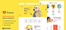Bowow Pet Care Services Elementor Template Kit