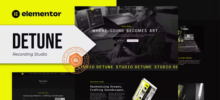 Detune Recording Studio Elementor Template Kit