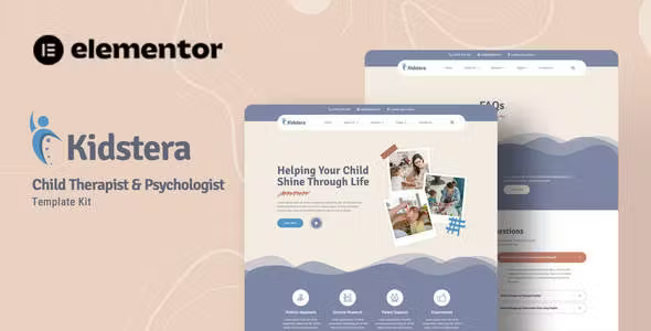 Kidstera Child Therapist Elementor Template Kit