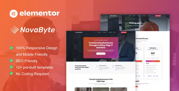 Novabyte IT Solutions Services Elementor Template Kit