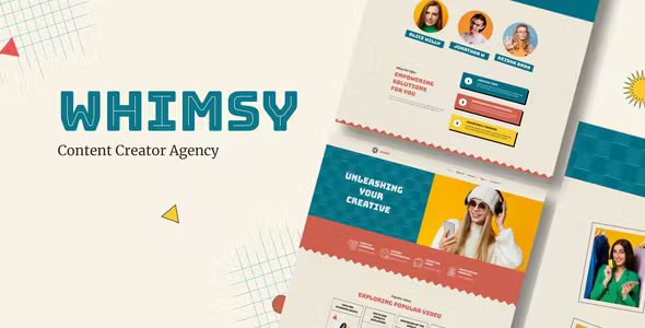 Whimsy Content Creator Elementor Template Kit