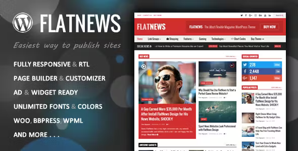 FlatNews Magazine WordPress Theme