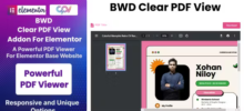 BWD Clear PDF View Addon For Elementor