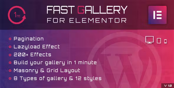 Fast Media Gallery For Elementor Plugin