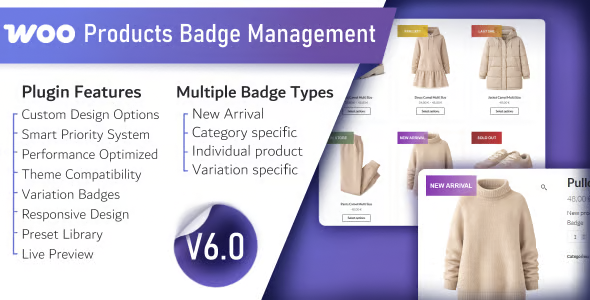 WooCommerce Products Badge Management