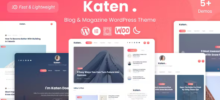Katen Blog and Magazine WordPress Theme