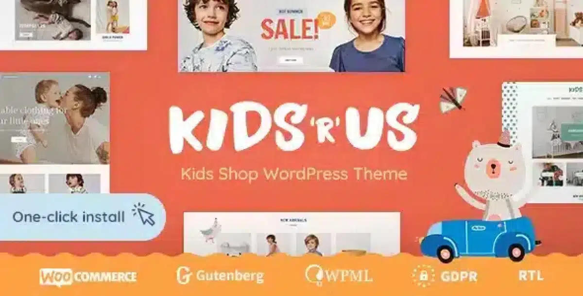 Kids R Us Toy Store and Kids Clothes Shop Theme