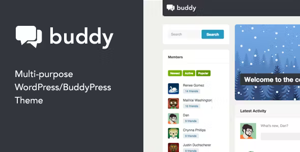 Buddy Simple WordPress and BuddyPress Theme