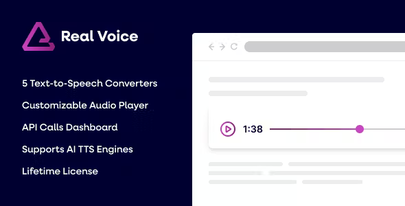 Real Voice AI Text to Speech Plugin