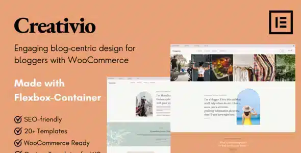 Creativio Blogger and Entrepreneurs Elementor Kit