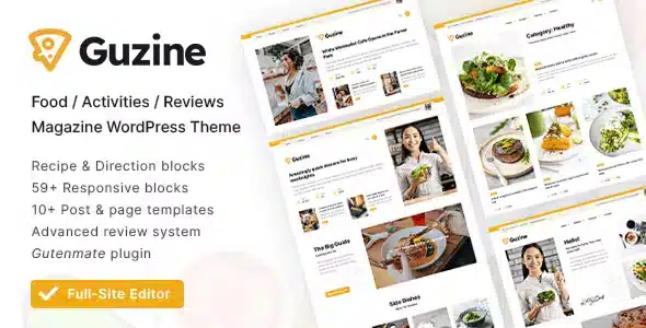 Guzine Adsense Theme for Food Blogging