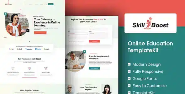 Skill Boost Online Education Elementor Template Kit