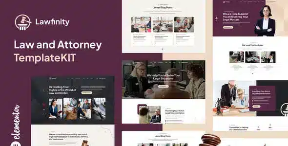 Lawfinity Law and Attorney Elementor Kit