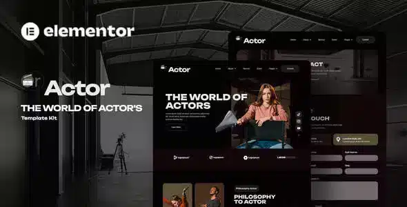 Oractor Actor Agency Elementor Template Kit