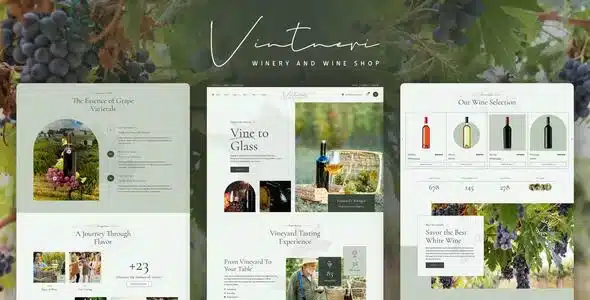 Vintneri Wine Shop and Winery Elementor Pro Kit