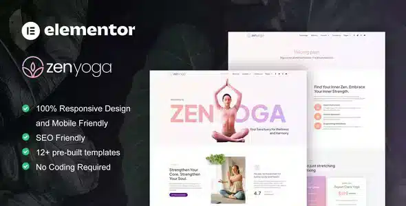 ZenYoga Yoga and Meditation Elementor Kit