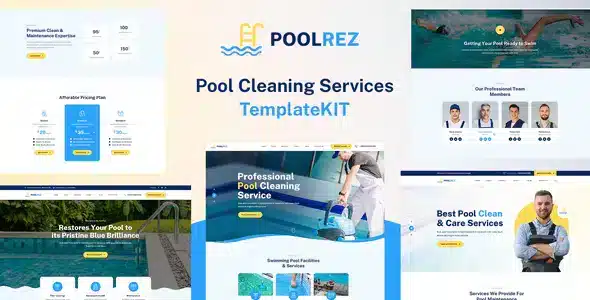 Poolrez Pool Cleaning Services Elementor Kit