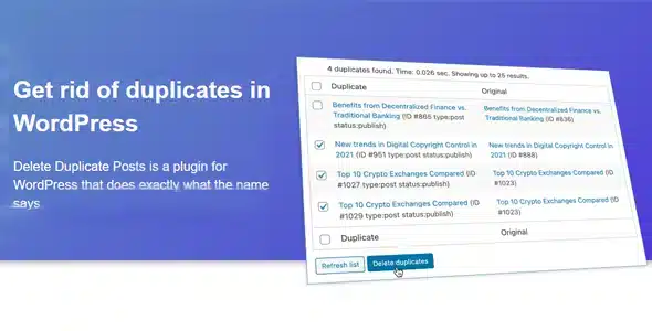 Delete Duplicate Posts Pro