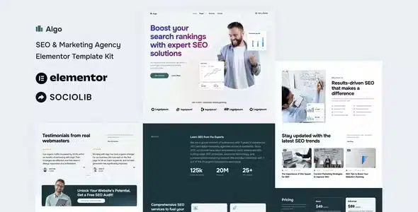 Algo SEO and Marketing Agency Elementor Kit