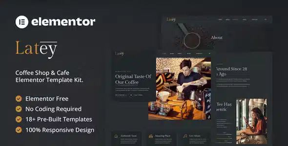 Latey Coffee Shop and Cafe Elementor Kit