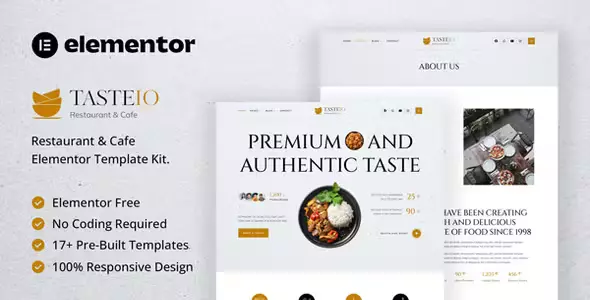 Tasteio Restaurant and Cafe Elementor Template Kit