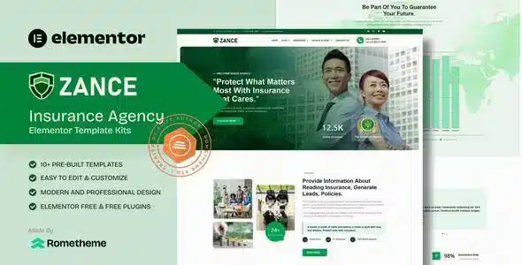 Zance Insurance Agency Elementor Kit