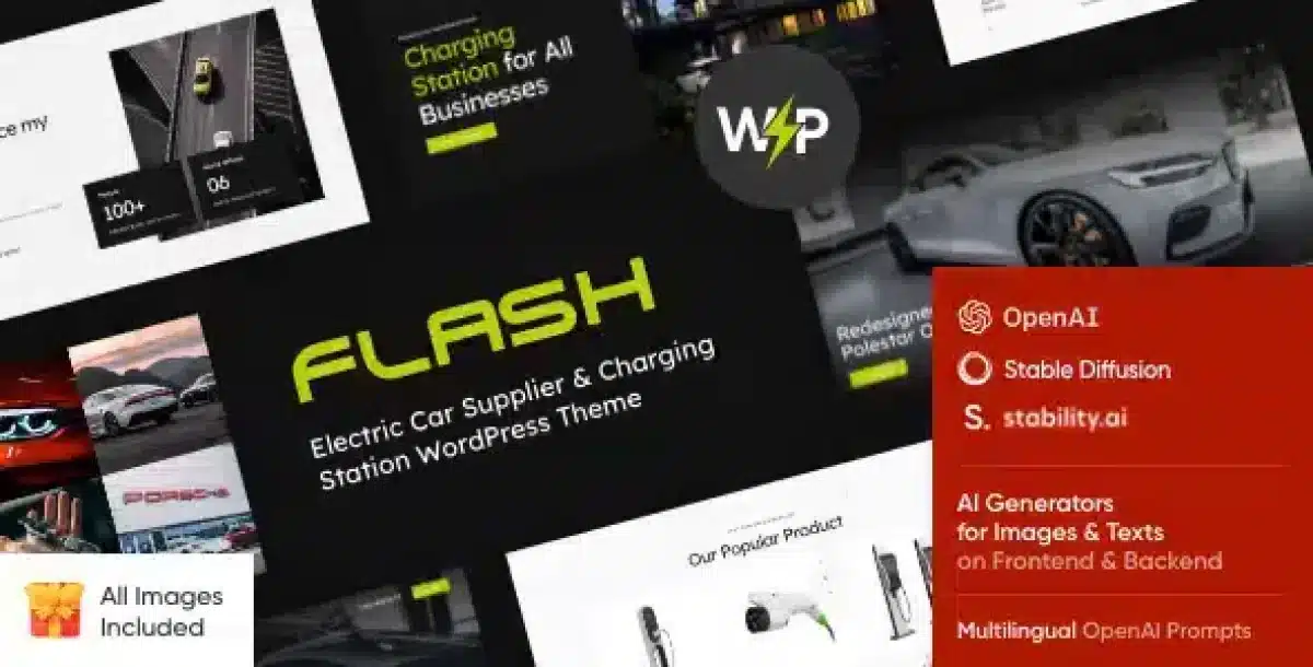 The Flash Electric Car and Charging Station Theme