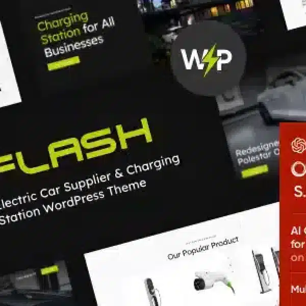 The Flash Electric Car and Charging Station Theme