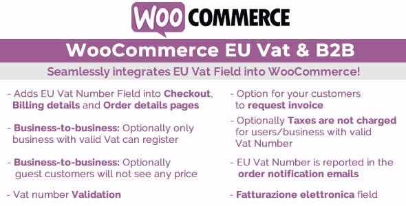 WooCommerce Eu Vat and B2B