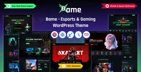 Bame eSports and Gaming Theme