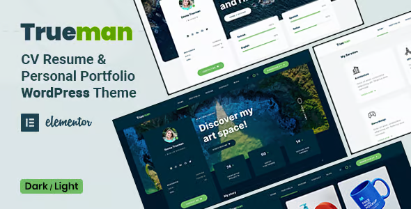 Trueman Personal Portfolio Elementor Theme