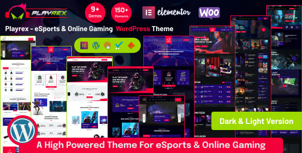 Playrex eSports and Gaming WordPress Theme