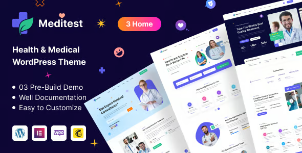 Meditest Health Care Medical and Doctor Listing Theme