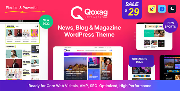 Qoxag WordPress News Magazine Theme