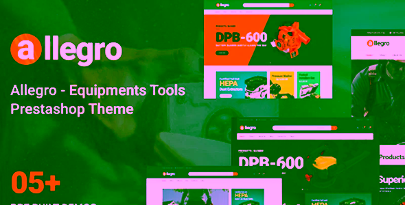 Allegro Elementor Equipment and Tools Store Prestashop Theme