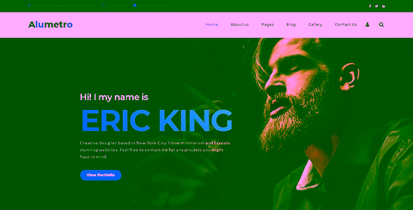 Alumetro Personal CV Joomla Template