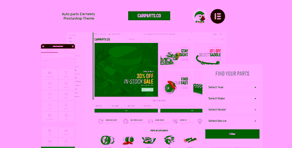 Carpartsco Elements Auto Part Prestashop Theme