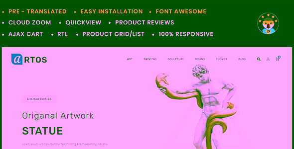 Artos Art and Showpieces Prestashop Theme