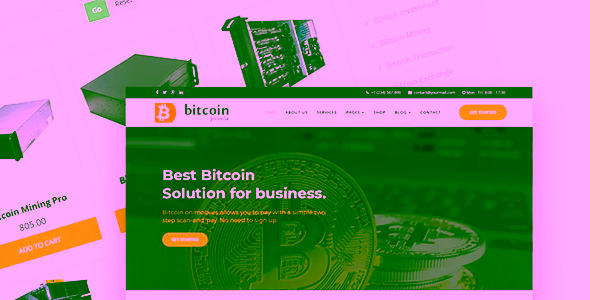 Bitcoin Mining and Cryptocurrency Joomla Template