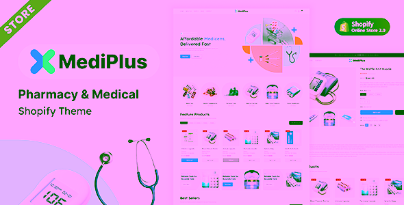 Mediplus Medical Medicines and Pharmacy Store Shopify Theme