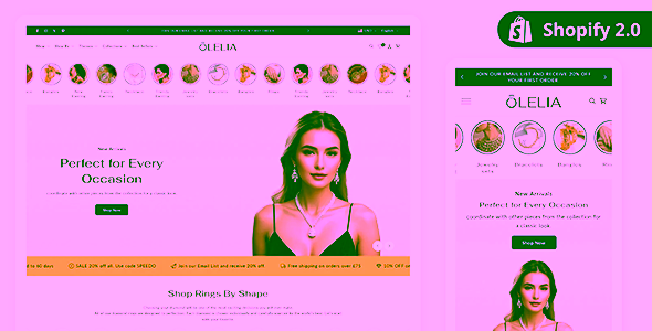 Olelia Jewelry Exquisite Jewelry Shopify Theme