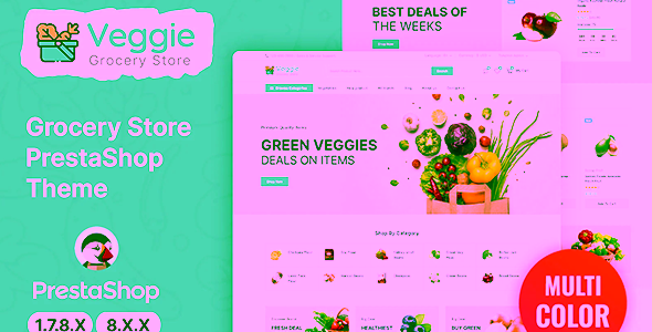 Veggie Food Vegetable and Grocery PrestaShop Theme