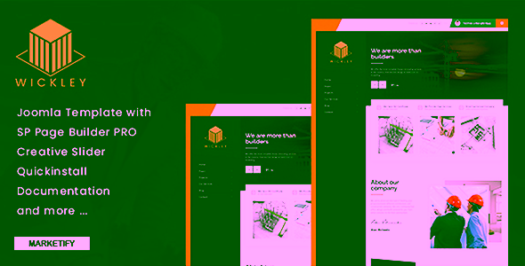 Wickley Construction Industry and Factory Joomla Template