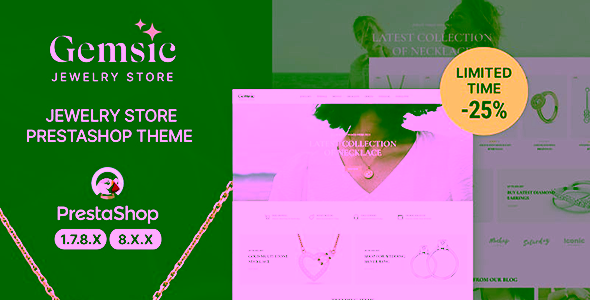Gemsic Jewelry and Fashion PrestaShop Theme