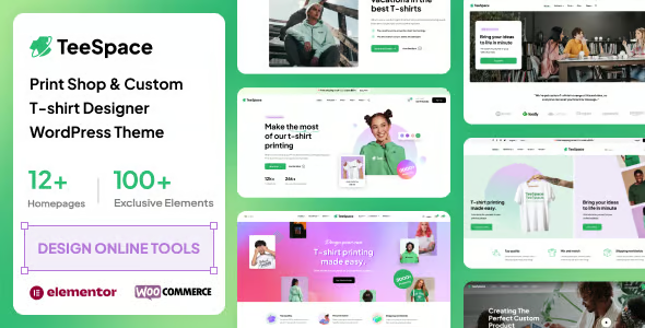 TeeSpace T-shirt Designer Theme