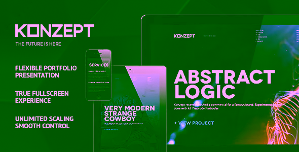 Konzept Fullscreen Portfolio WordPress Theme