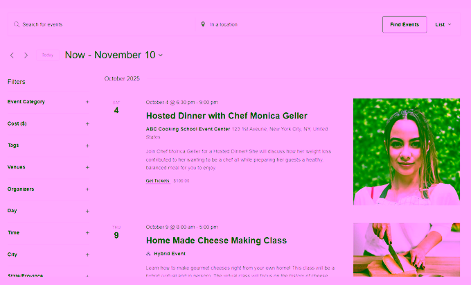The Events Calendar Pro 01